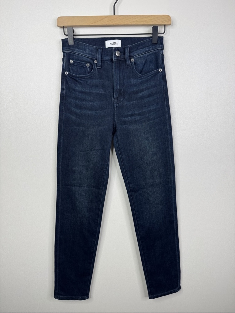 Pistola Skinny Cigarette Jeans Blue 24 High Rise Stovepipe Slim Ankle Denim